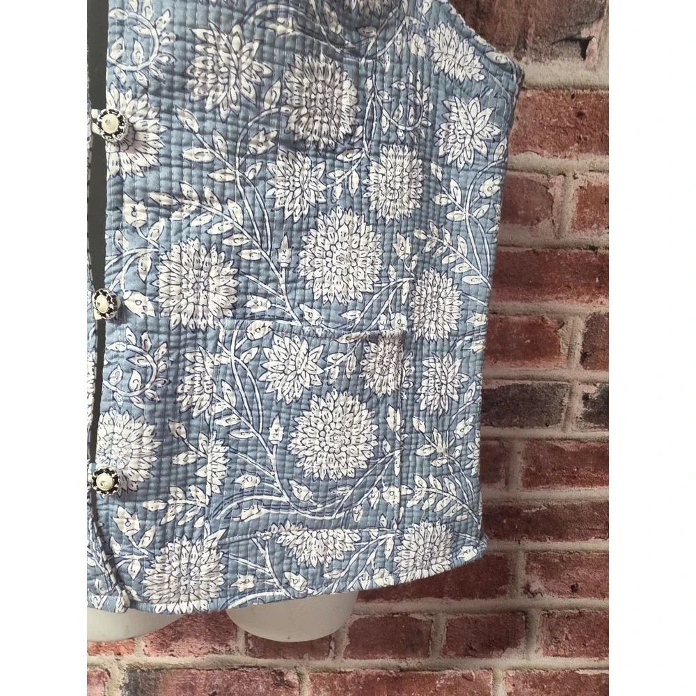 Women's Floral Quilted Button Up Vest XL‎ - Picture 5 of 7